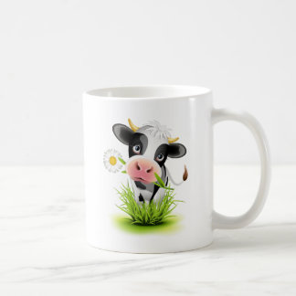 Caneca De Café Vaca de Holstein na relva