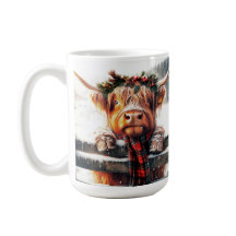 Vaca de inverno na Highland Mug