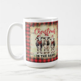 Caneca De Café Vaca de Natal Heifer Farmhouse Mug, presente para 