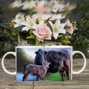 Caneca De Café Vaca e Bezerro Black Angus