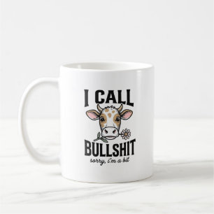 Caneca De Café Vaca Engraçada Eu Chamo Camisa Vintage Design_1