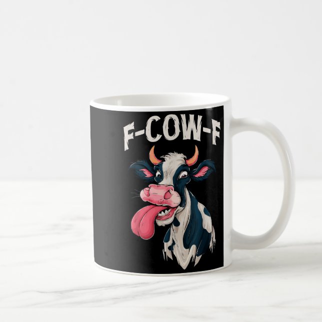 Caneca De Café Vaca engraçada meme vaca homens mulheres  (Direita)