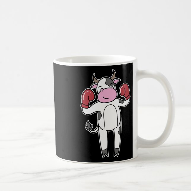 Caneca De Café Vaca Faz Boxing (Direita)