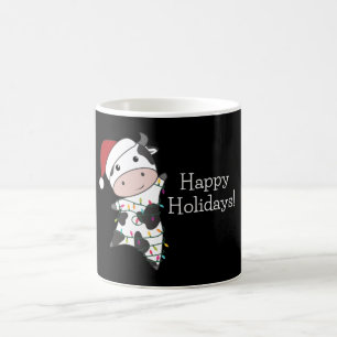 Caneca De Café Vaca Feliz Natal Vacas De Inverno
