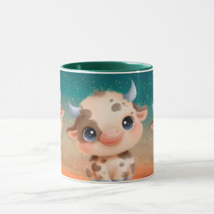 Caneca de Café Vaca Fofa Design de Animal de Fazen