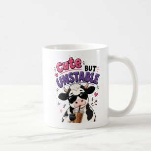 Caneca De Café Vaca fofa mas instável com café gelado