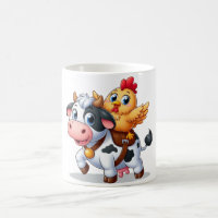 vaca/galinha de desenho animado