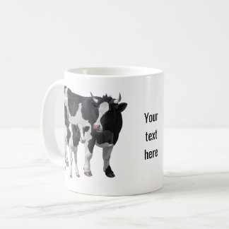 Caneca De Café Vaca Holstein e Vitelo