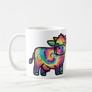 Caneca De Café Vaca Leiteira Tie Dye