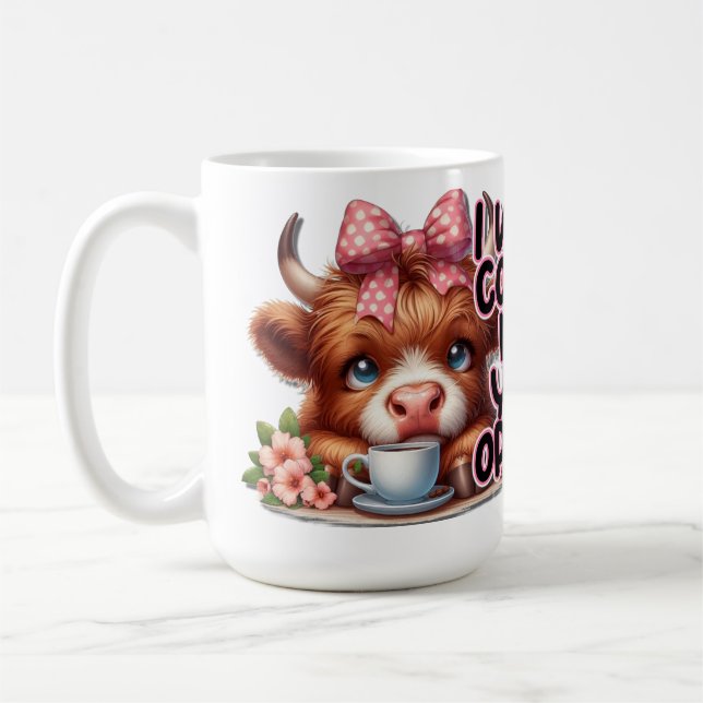 Caneca De Café Vaca Mal-humorada das Terras Altas (Esquerda)