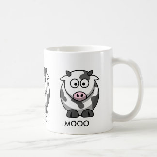 Caneca De Café Vaca MOOO dos desenhos animados (3x ao redor)