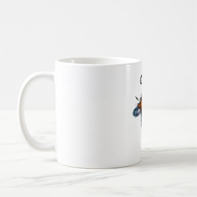 Caneca De Café Vaca Negra Branca de Halloween (Esquerda)