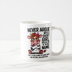 Caneca De Café Vaca Nunca Discute Com Uma Garota Baixa Que Tem Um