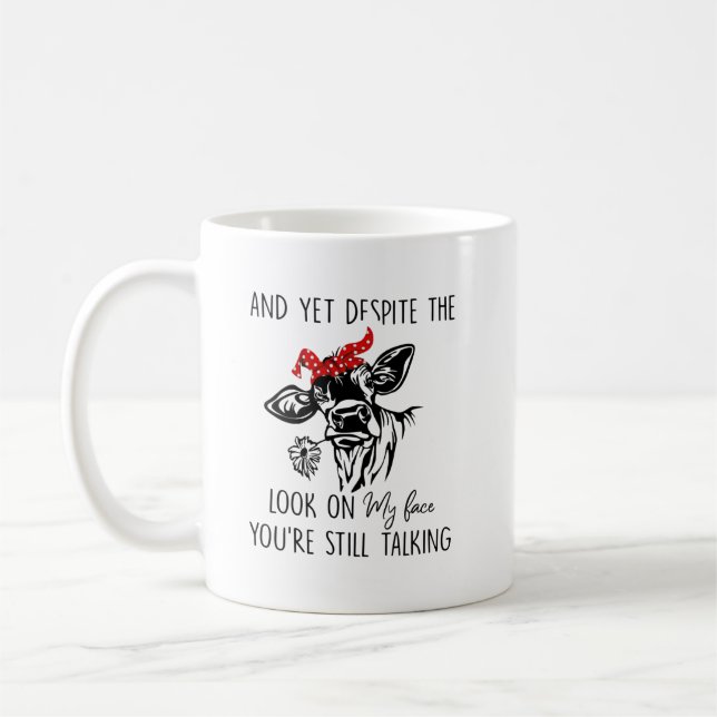 Caneca De Café Vaca Olhando Na Minha Cara (Esquerda)