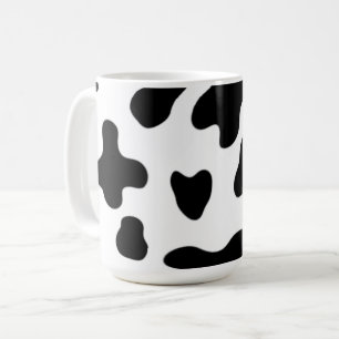 Caneca De Café Vaca preta e branca moderna e bonita