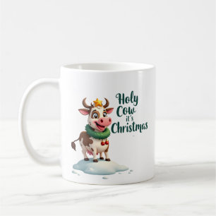 Caneca De Café Vaca sagrada é Natal eu Camisa da Vaca de Natal (3