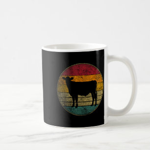 Caneca De Café Vaca - Silhueta Retro Distorcida Vintage Anos 60 7