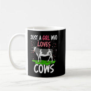 Caneca De Café Vaca Só Uma Menina Que Adora Leite De Vaca Farmer
