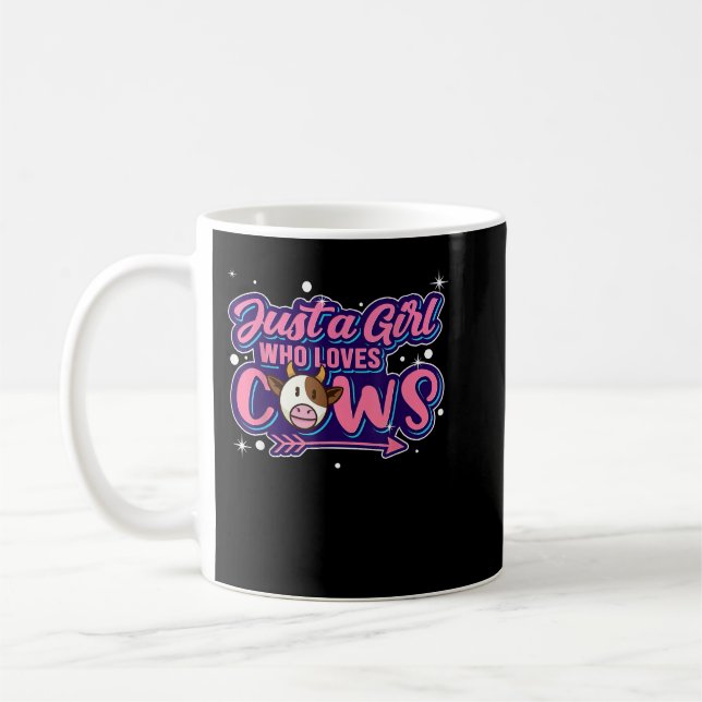 Caneca De Café Vaca Só Uma Menina Que Adora Leite De Vaca Farmer (Esquerda)