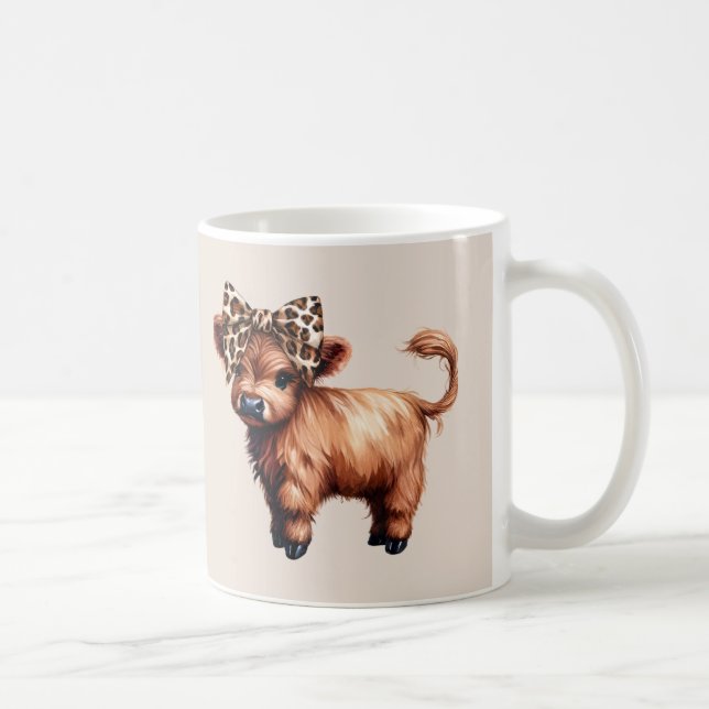 Caneca De Café Vacas Altas Lindas Castanhas (Direita)