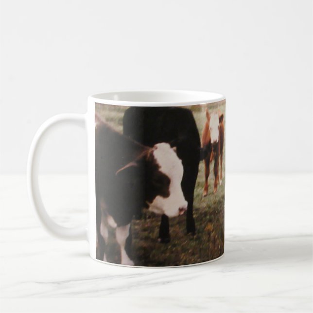 Caneca De Café Vacas de Creme Castanho (Esquerda)
