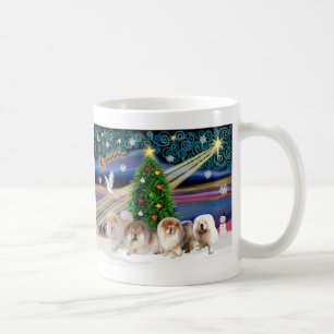 Caneca De Café Vacas de Vaca de Magia de Natal (quatro)