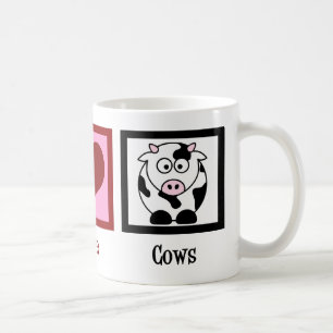 Caneca De Café Vacas do Amor pela Paz