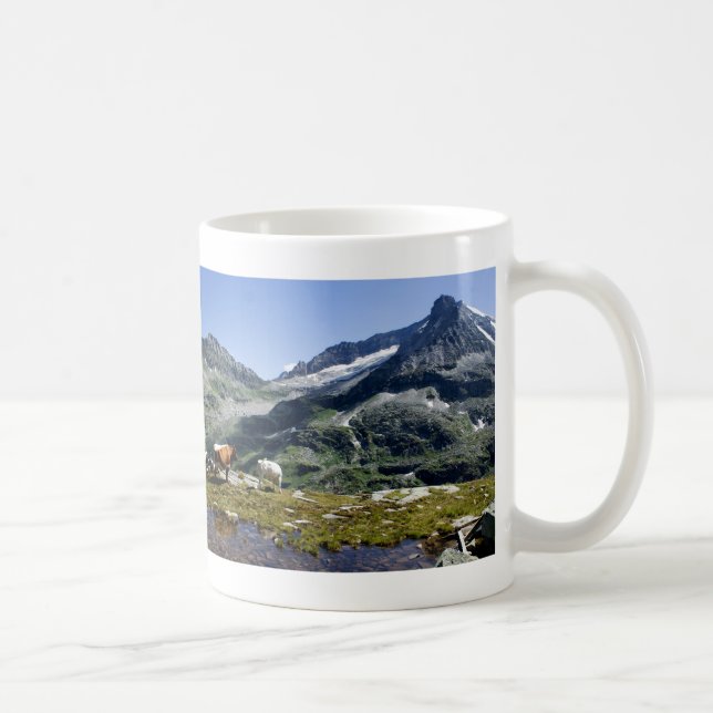Caneca De Café Vacas Nas Montanhas (Direita)