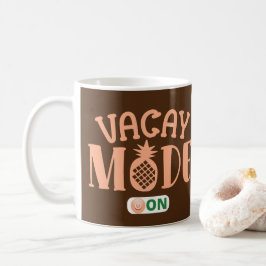 Caneca De Café VACAY MODE EM férias engraçadas