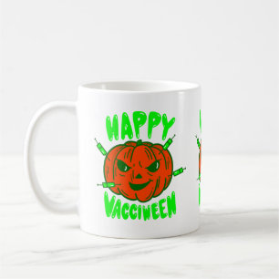 Caneca De Café vacina contra o covid halloween vacina abóbora vac