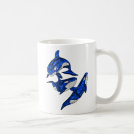 Caneca De Café Vagem de 3 orcas tribais