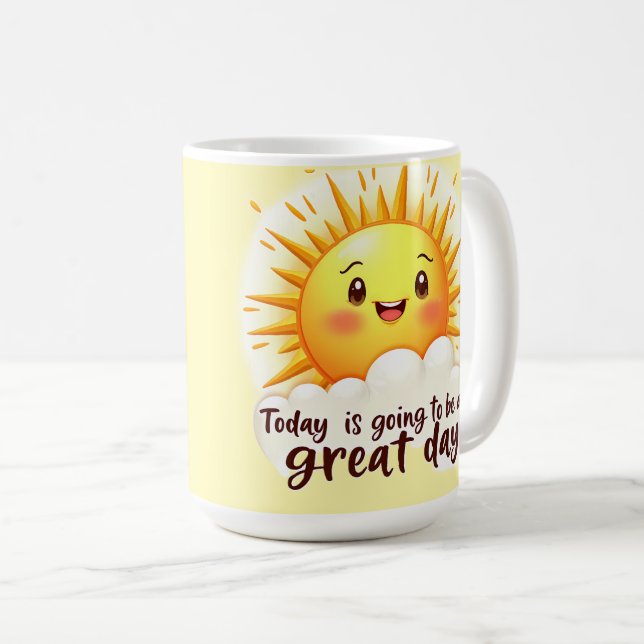 Caneca De Café Vai Ser um Grande Dia (Frente Esquerda)
