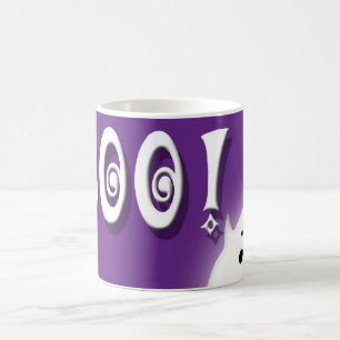 Caneca De Café Vaia! Roxo do fantasma do Dia das Bruxas