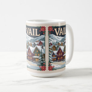 Caneca De Café Vail colorado vintage esqui neve exterior inverno
