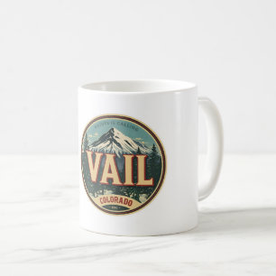 Caneca De Café Vail colorado vintage esqui neve inverno ao ar liv