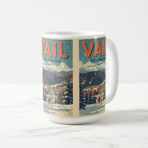 Caneca De Café Vail colorado vintage esqui neve inverno ao ar liv