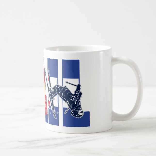 Caneca De Café Vail com Colorado Flag e Skier (Direita)