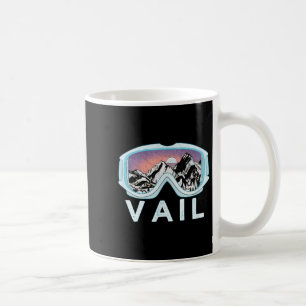 Caneca De Café Vail Ski Snowboard Design_vail, Co Goggles Skiing
