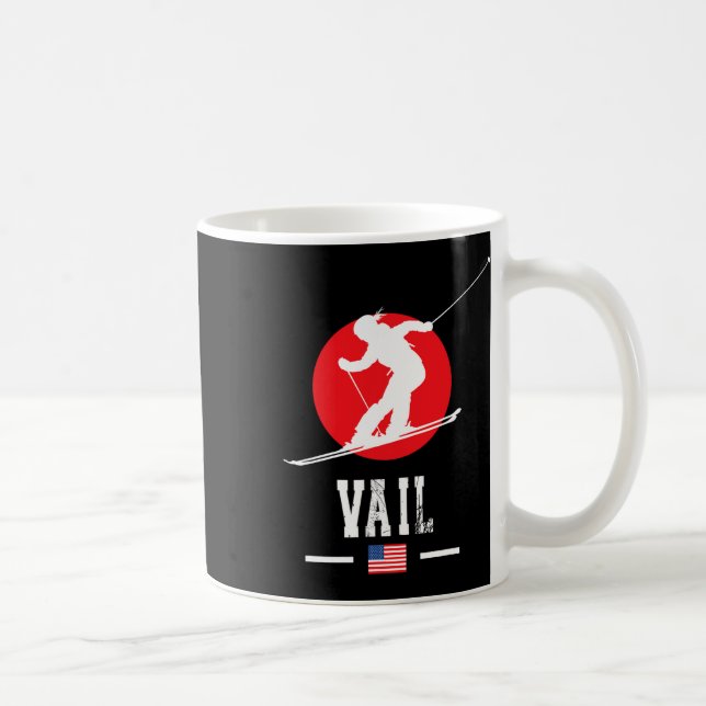 Caneca De Café Vail Usa Ski Resort Rocky Mountain American Skitin (Direita)