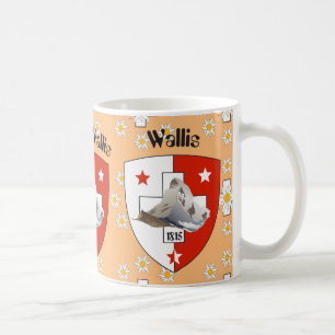 Caneca De Café Valais, Wallis/Suisse/Suíça taça