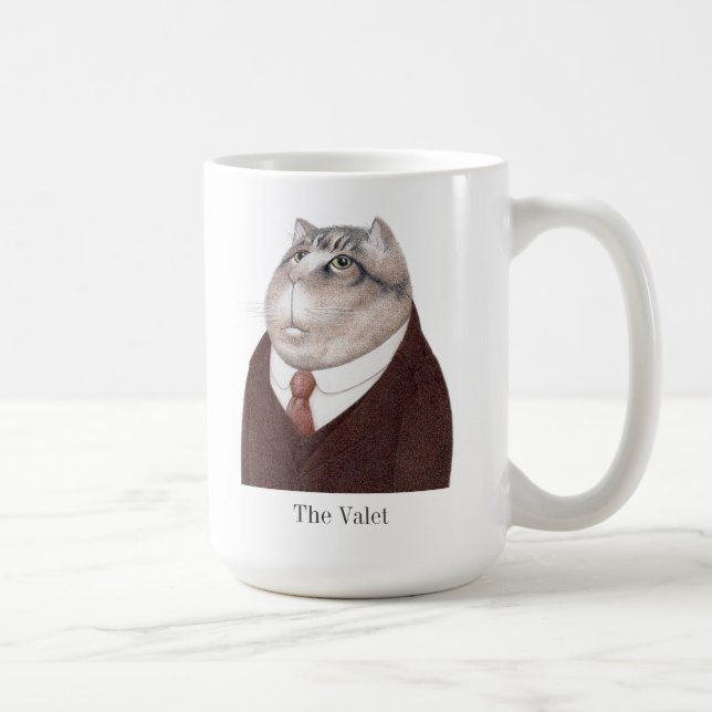 Caneca De Café VALE CAT Tall White Mug + Texto (Direita)