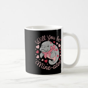 Caneca De Café Valentine Peixe-boi Animalzinho Fofo Corações Você