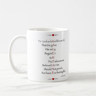 Caneca De Café VALENTINE - Porque Deus Amou Tanto o Mundo