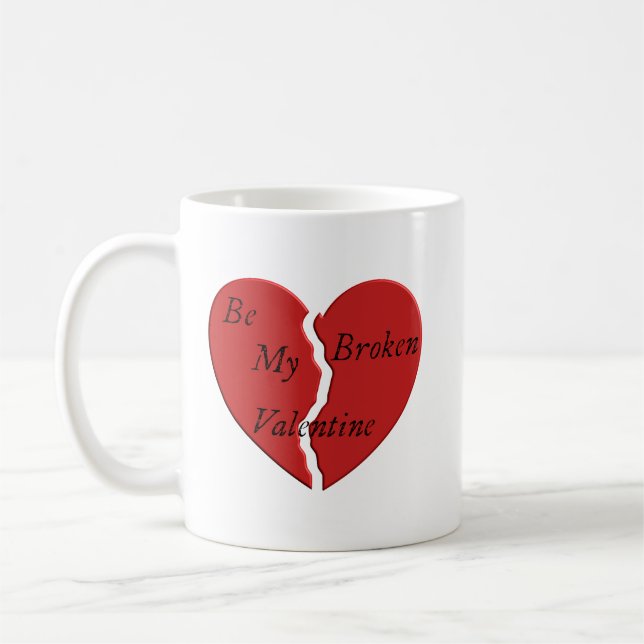 Caneca De Café Valentine Quebrado (Esquerda)