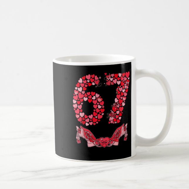 Caneca De Café Valentine’s Day Six Seven 67 Funny Meme 6 7 Valent (Direita)