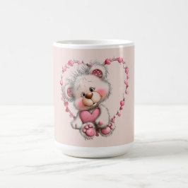 Caneca De Café Valentine Teddy in Heart Frame