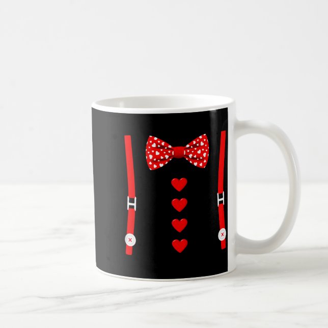 Caneca De Café Valentine Tuxedo Heart Outfit Funny Love  (Direita)