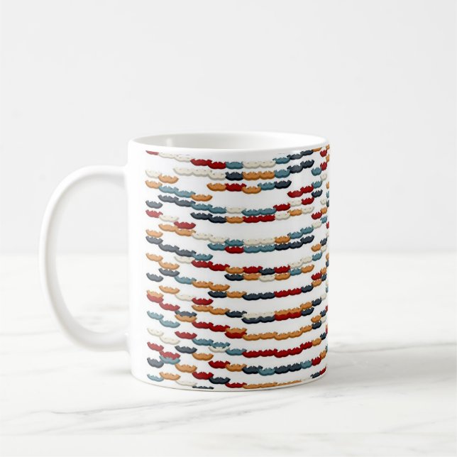 Caneca De Café Valentine Vibes Colorful Floral Pattern (Esquerda)