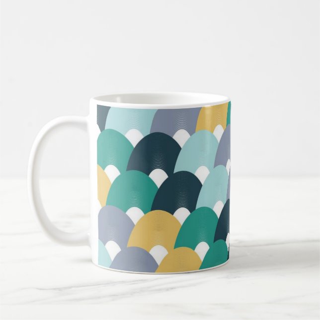 Caneca De Café Valentine Vibes Floral Pattern  (Esquerda)