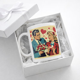 Caneca De Café Valentine Vintage e Atrevido
